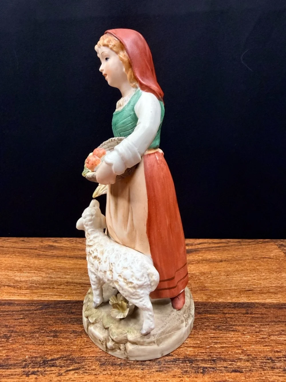 ARDALT LENWILE China Hand Painted Girl with Sheep Figurine